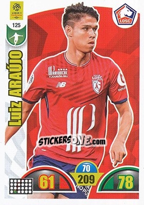 Sticker Luiz Araujo - FOOT 2018-2019. Adrenalyn XL n. 125 - Panini