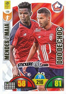 Sticker Thiago Maia / Thiago Mendes - FOOT 2018-2019. Adrenalyn XL n. 126 - Panini
