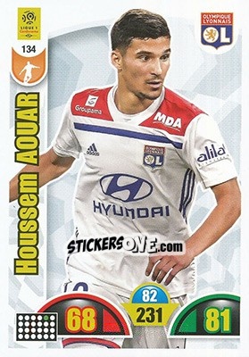 Sticker Houssem Aouar - FOOT 2018-2019. Adrenalyn XL n. 134 - Panini
