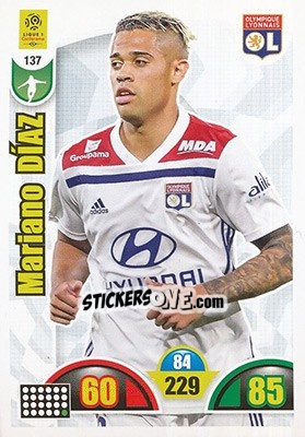 Sticker Mariano Díaz - FOOT 2018-2019. Adrenalyn XL n. 137 - Panini