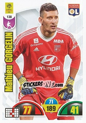 Sticker Mathieu Gorgelin - FOOT 2018-2019. Adrenalyn XL n. 138 - Panini