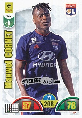 Sticker Maxwel Cornet - FOOT 2018-2019. Adrenalyn XL n. 142 - Panini