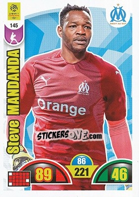 Sticker Steve Mandanda - FOOT 2018-2019. Adrenalyn XL n. 145 - Panini