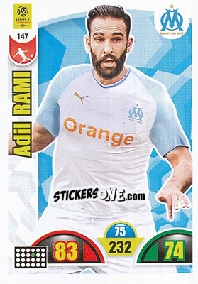 Sticker Adil Rami - FOOT 2018-2019. Adrenalyn XL n. 147 - Panini