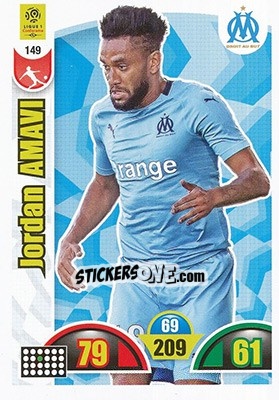 Sticker Jordan Amavi - FOOT 2018-2019. Adrenalyn XL n. 149 - Panini