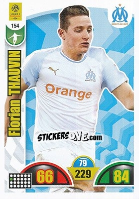 Sticker Florian Thauvin - FOOT 2018-2019. Adrenalyn XL n. 154 - Panini