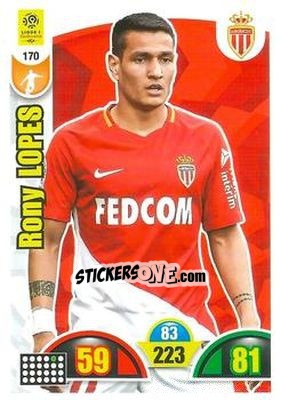 Sticker Rony Lopes - FOOT 2018-2019. Adrenalyn XL n. 170 - Panini