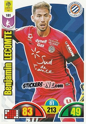 Sticker Benjamin Lecomte - FOOT 2018-2019. Adrenalyn XL n. 181 - Panini