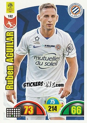 Sticker Ruben Aguilar - FOOT 2018-2019. Adrenalyn XL n. 182 - Panini