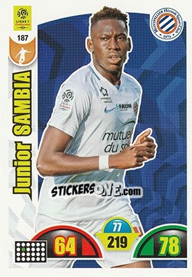 Sticker Junior Sambia - FOOT 2018-2019. Adrenalyn XL n. 187 - Panini