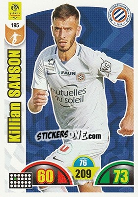 Sticker Killian Sanson - FOOT 2018-2019. Adrenalyn XL - Panini