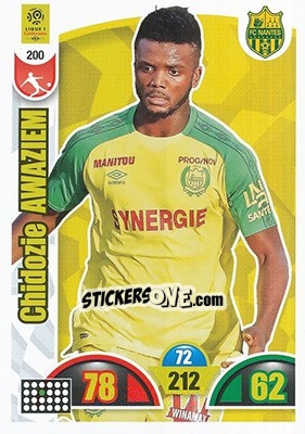 Sticker Chidozie Awaziem - FOOT 2018-2019. Adrenalyn XL n. 200 - Panini