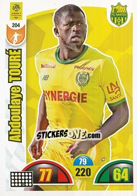 Sticker Abdoulaye Touré - FOOT 2018-2019. Adrenalyn XL n. 204 - Panini