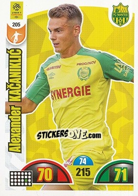 Sticker Alexander Kacaniklic - FOOT 2018-2019. Adrenalyn XL n. 205 - Panini