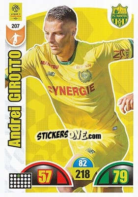 Sticker Andrei Girotto - FOOT 2018-2019. Adrenalyn XL n. 207 - Panini