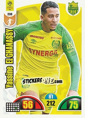 Sticker Yassine El Ghanassy - FOOT 2018-2019. Adrenalyn XL n. 208 - Panini