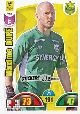 Sticker Maxime Dupé - FOOT 2018-2019. Adrenalyn XL n. 210 - Panini