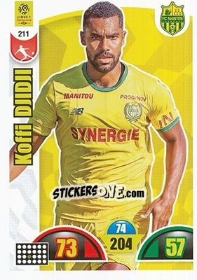 Sticker Koffi Djidji - FOOT 2018-2019. Adrenalyn XL - Panini