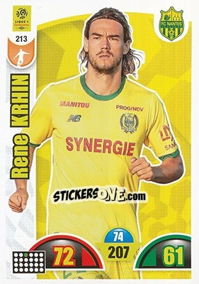 Sticker Rene Krhin - FOOT 2018-2019. Adrenalyn XL n. 213 - Panini
