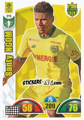 Sticker Santy Ngom - FOOT 2018-2019. Adrenalyn XL n. 215 - Panini
