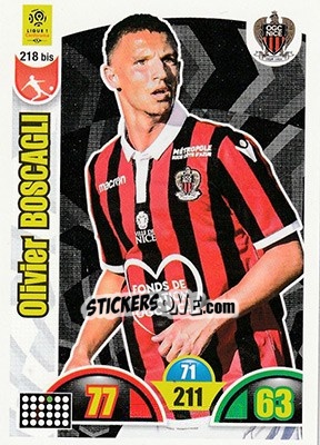 Sticker Olivier Boscagli - FOOT 2018-2019. Adrenalyn XL n. 218bis - Panini