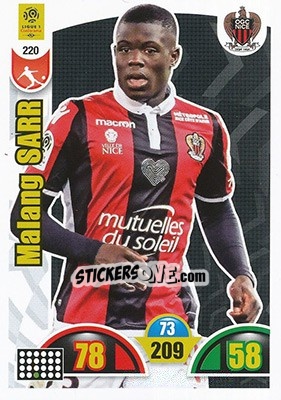 Sticker Malang Sarr - FOOT 2018-2019. Adrenalyn XL n. 220 - Panini