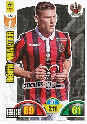 Sticker Rémi Walter - FOOT 2018-2019. Adrenalyn XL n. 222 - Panini