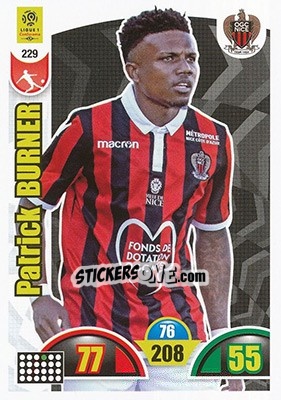 Sticker Patrick Burner - FOOT 2018-2019. Adrenalyn XL n. 229 - Panini
