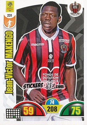 Figurina Jean-Victor Makengo - FOOT 2018-2019. Adrenalyn XL - Panini