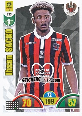 Sticker Ihsan Sacko - FOOT 2018-2019. Adrenalyn XL - Panini