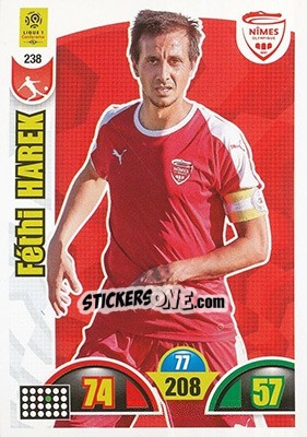 Sticker Féthi Harek - FOOT 2018-2019. Adrenalyn XL n. 238 - Panini