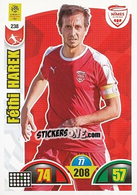 Sticker Féthi Harek - FOOT 2018-2019. Adrenalyn XL - Panini