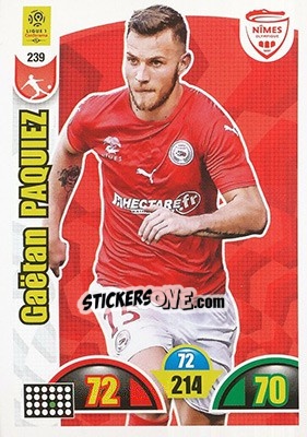 Sticker Gaëtan Paquiez - FOOT 2018-2019. Adrenalyn XL n. 239 - Panini