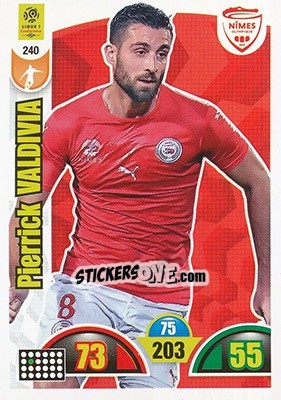 Sticker Pierrick Valdivia - FOOT 2018-2019. Adrenalyn XL n. 240 - Panini