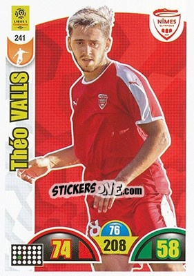Sticker Theo Valls - FOOT 2018-2019. Adrenalyn XL n. 241 - Panini