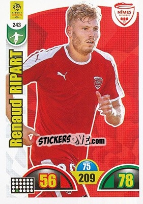 Sticker Renaud Ripart - FOOT 2018-2019. Adrenalyn XL n. 243 - Panini