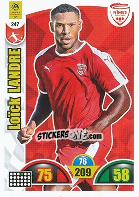 Sticker Loïck Landre - FOOT 2018-2019. Adrenalyn XL - Panini