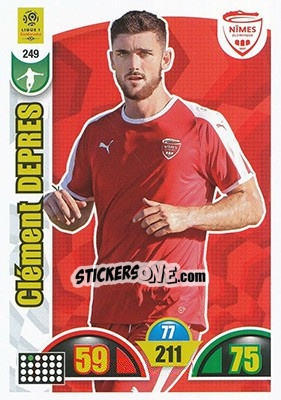 Sticker Clément Depres - FOOT 2018-2019. Adrenalyn XL n. 249 - Panini