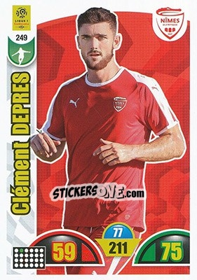 Figurina Clément Depres - FOOT 2018-2019. Adrenalyn XL - Panini