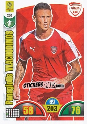 Sticker Panagiotis Vlachodimos - FOOT 2018-2019. Adrenalyn XL n. 250 - Panini
