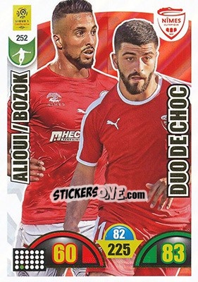 Sticker Rachid Alioui / Umut Bozok - FOOT 2018-2019. Adrenalyn XL n. 252 - Panini