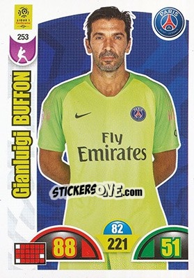 Sticker Gianluigi Buffon - FOOT 2018-2019. Adrenalyn XL n. 253 - Panini
