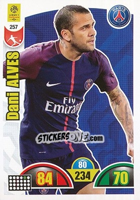 Sticker Dani Alves - FOOT 2018-2019. Adrenalyn XL n. 257 - Panini