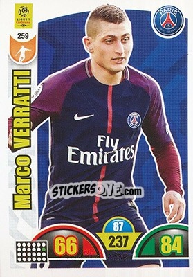 Sticker Marco Verratti - FOOT 2018-2019. Adrenalyn XL n. 259 - Panini