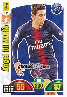 Sticker Ángel Di María - FOOT 2018-2019. Adrenalyn XL n. 260 - Panini