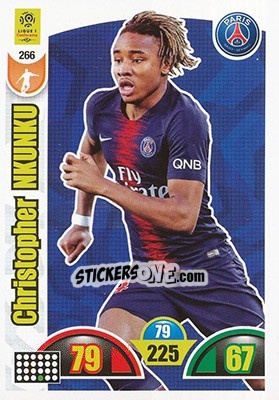 Sticker Christopher Nkunku - FOOT 2018-2019. Adrenalyn XL n. 266 - Panini