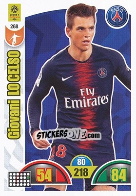 Cromo Giovani Lo Celso - FOOT 2018-2019. Adrenalyn XL - Panini