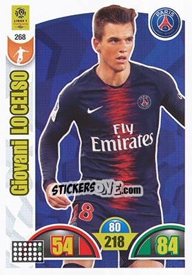 Sticker Giovani Lo Celso - FOOT 2018-2019. Adrenalyn XL n. 268 - Panini