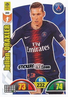 Sticker Julian Draxler - FOOT 2018-2019. Adrenalyn XL n. 269 - Panini