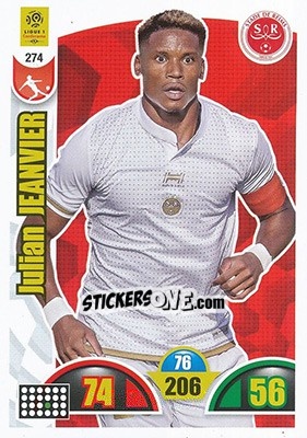 Sticker Julian Jeanvier - FOOT 2018-2019. Adrenalyn XL n. 274 - Panini